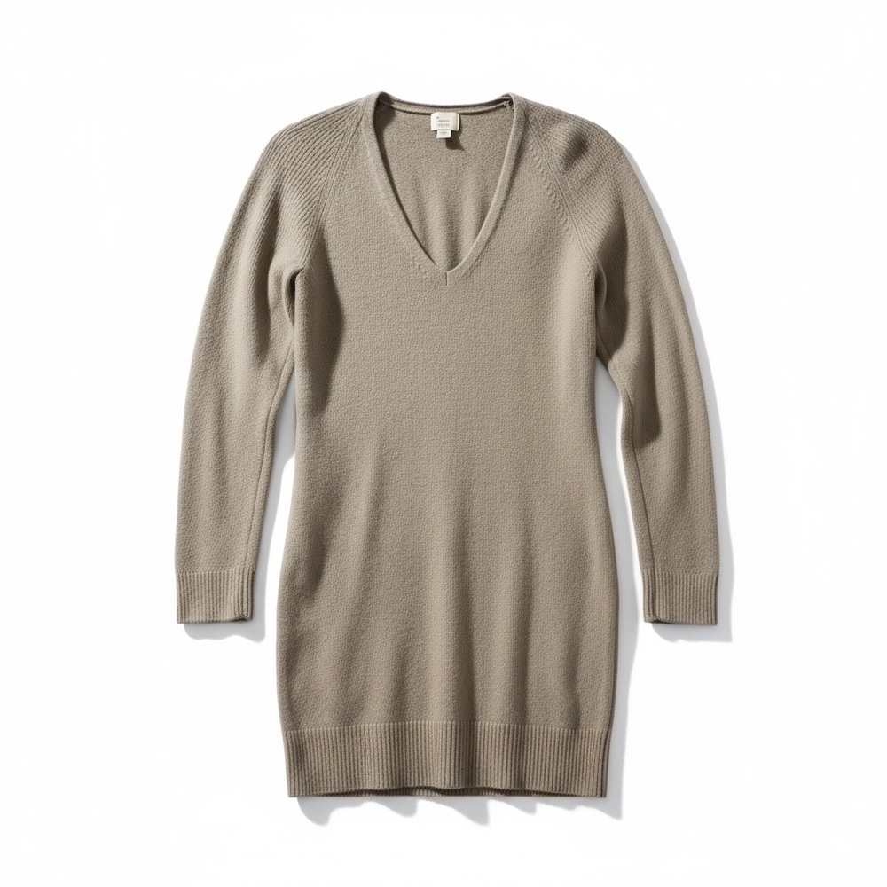 a new day V-Neck Beige Sweater Dress